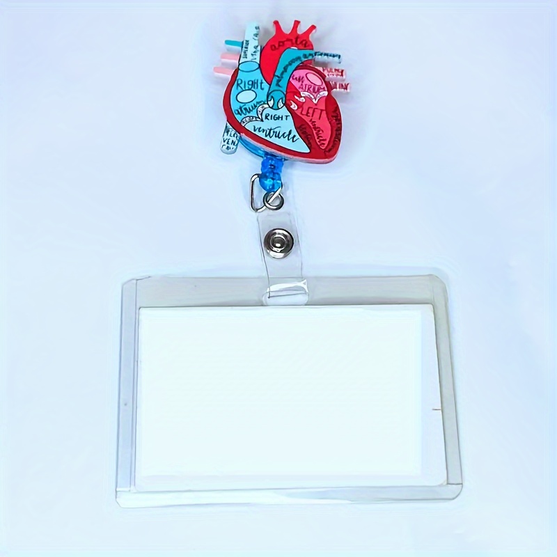 Heart Diagram Retractable Badge Reel,Nursing Student Badge Reels,Nursing Badge  Holder,Hospital Brooches , Nurse Graduation Pins