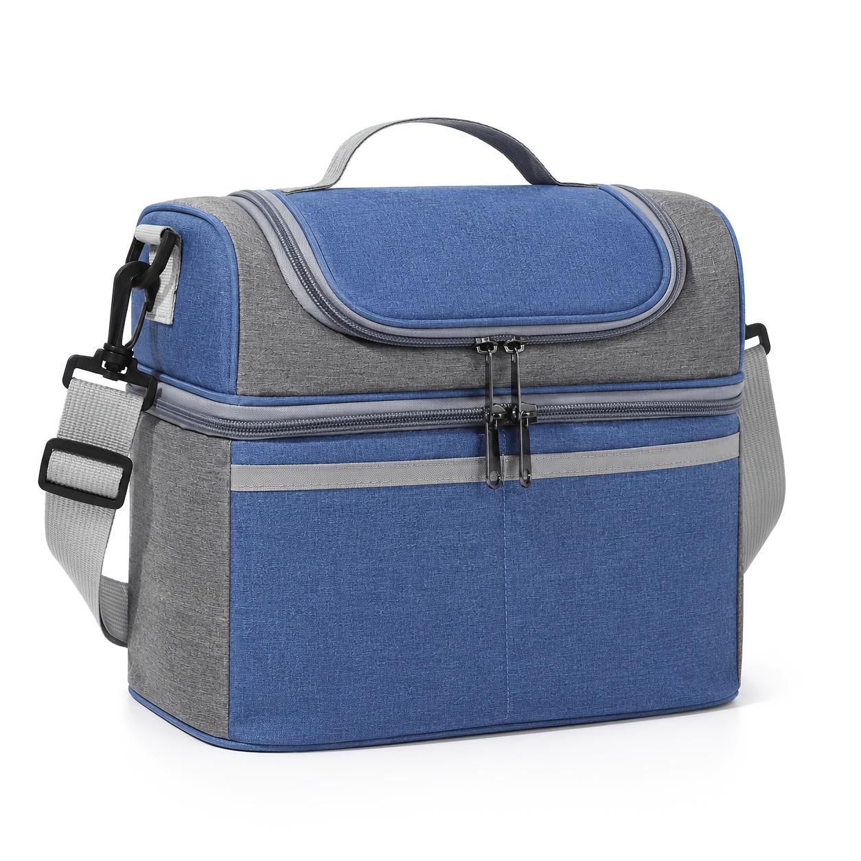 TEMU LDQ Grand Sac à Déjeuner Isotherme avec Système de Packs de Glaçons et Sangle Amovible - Cabas Thermique Adapté pour , les , les - -