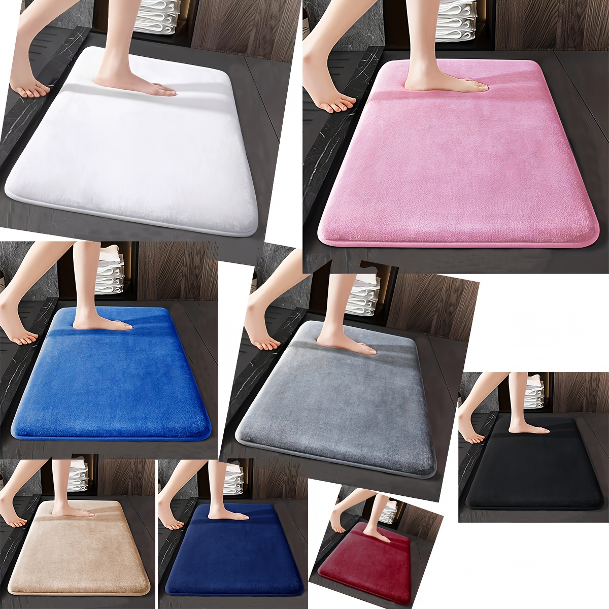 

Ultra-absorbent Non-slip Bath Mat - Machine Washable, Soft & Polyester With For Shower, Bathtub, Bedroom & Living Room, Bathroom Mat