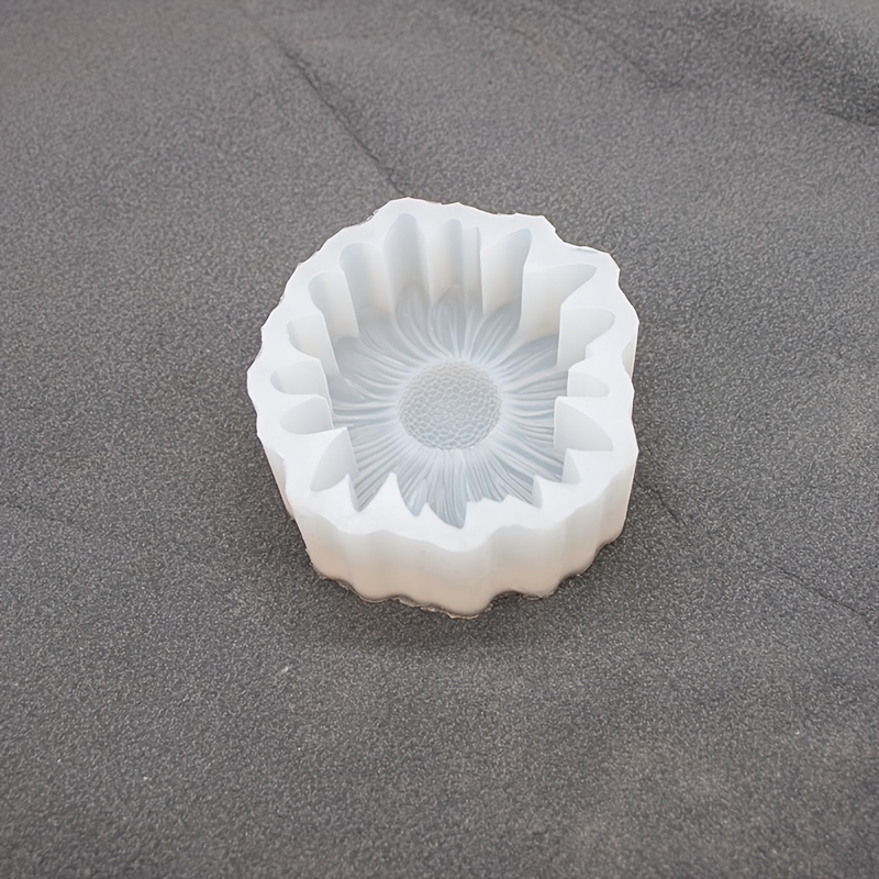 TEMU Moules en résine de silicone pour tournesols | Moules pour bougies, plâtre, cristal, huiles, savon