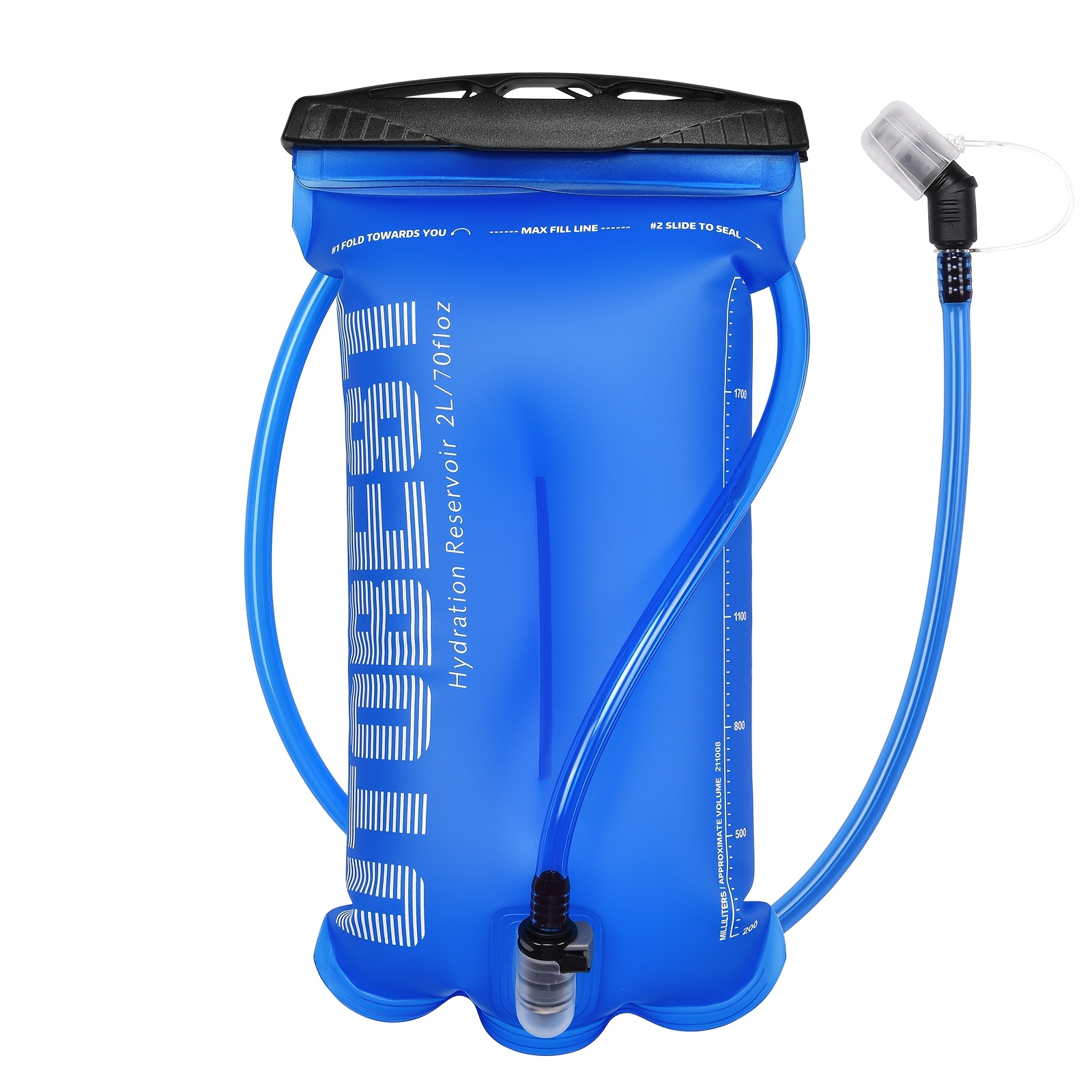 Image of Utobest217 Blue Water Bag In 3 : 1.5l, 2l, And 3l. Made Of Tpu Material With A Large Sliding Opening Design For And Cleaning, Suitable For Backpacking, Cycling, Running, And Hiking
