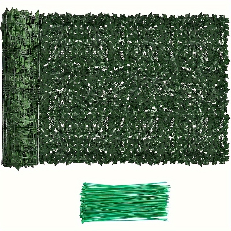 

Ivy Privacy Fence Screen, Faux Ivy Vine Leaf Hedges Fence, Greenery Privacy Fence With Mesh Cloth Backing, Green Wall Decoration For Outdoor Garden, Yard, Balcony