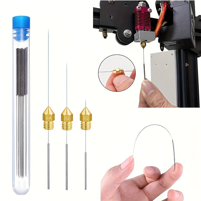 

10pcs 3d Printer Nozzle Cleaning Kit - Stainless Steel Needles For Removal, Non-electric Accessories