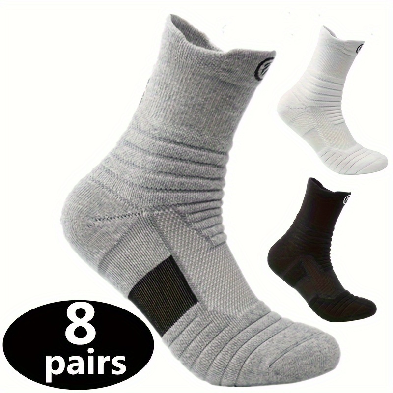 

[popular ] 8 Pairs, Ultra Sports Outdoor Socks - Ultra- Padded, Non-slip, Sweat-absorbing,, Breathable, Shock-absorption - For Men And Women, Ideal For Outdoor Activities