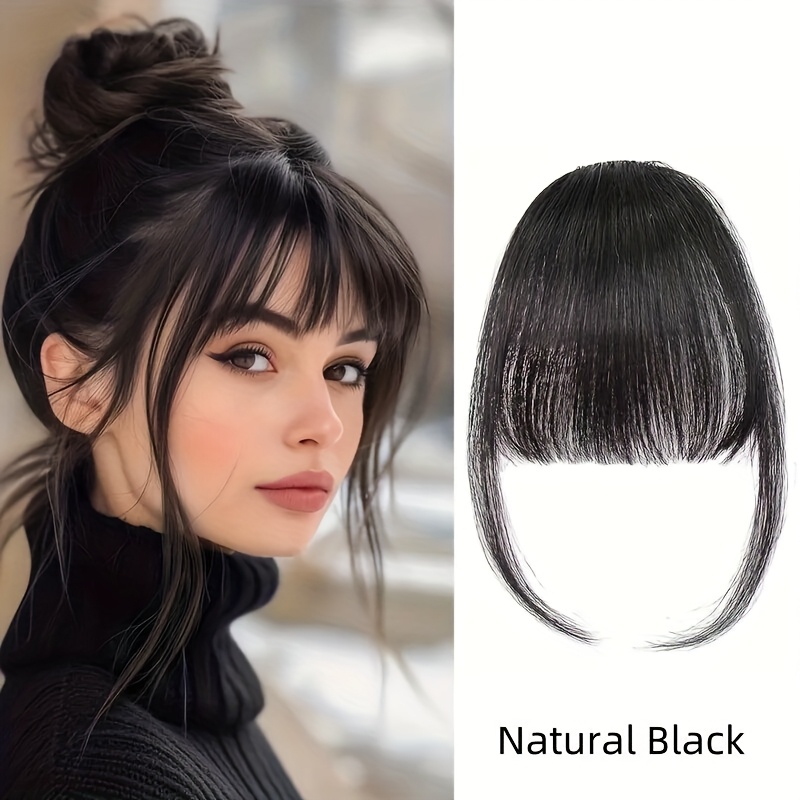 1pc womens chic clip in bangs lightweight natural look loose   multi   fashion mini hairpiece high temperature fiber details 1