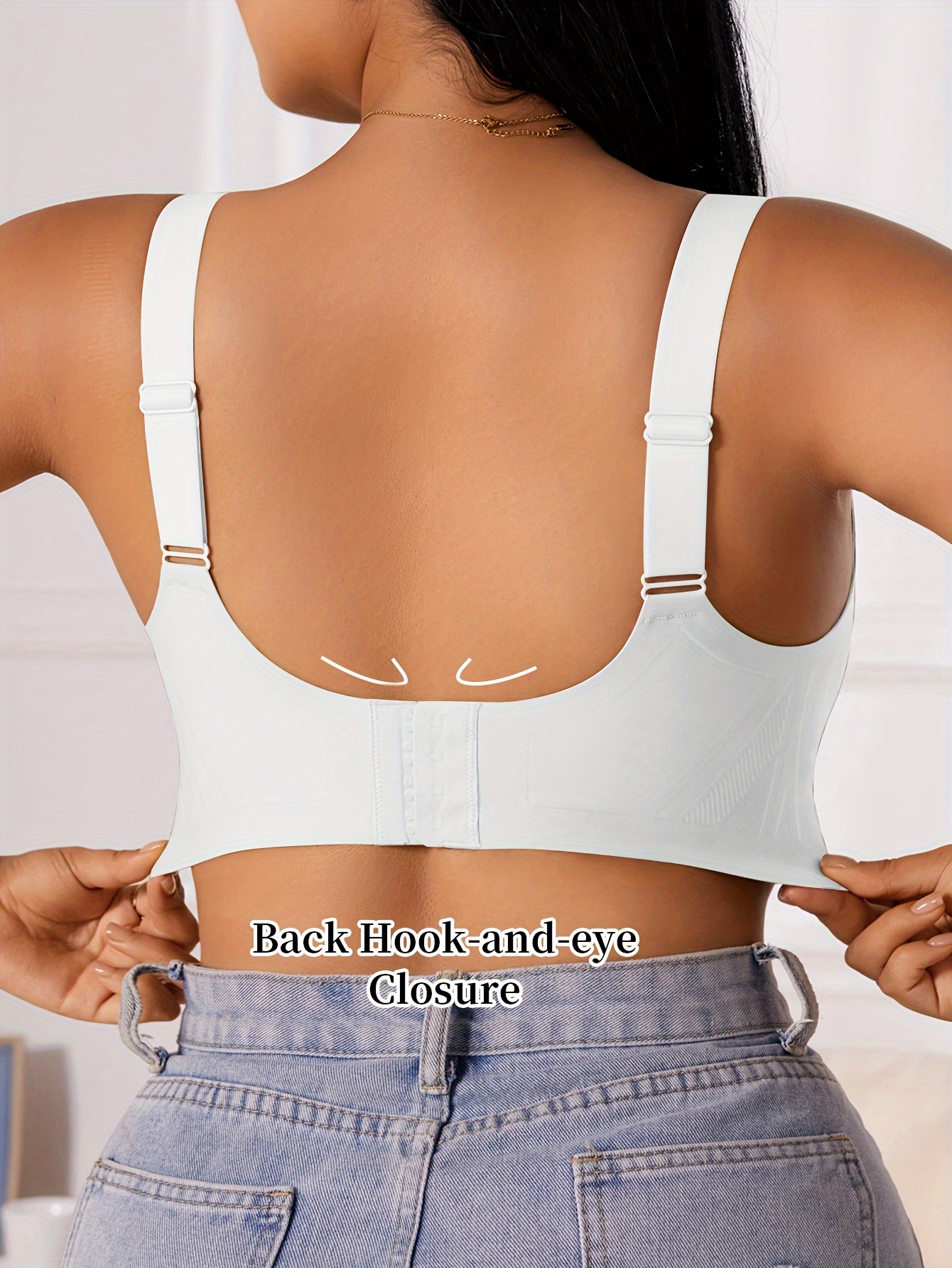 Plus Size Seamless Backless Bra - No Underwire & Ultra Soft Comfort, High Elasticity Removable Pads, Minimalist Design for Everyday Casual & Formal Wear, Strapless Bra, Formal Attire Support, Backless Lingerie, Smooth Texture Fabric, Comfortable Support, Sleek Silhouette, Lightweight Construction, Women's Undergarments