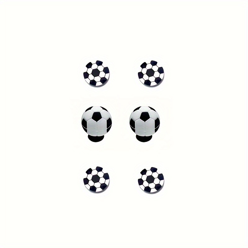 Image of Football Series Clogs 6pcs A Set Of Three-dimensional Matching Wear Sports Style Clogs Shoe Additions