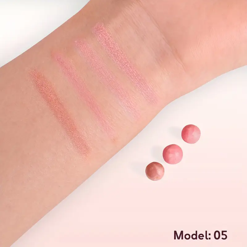 1st waterbestendig roller blush poeder, matte afwerking, verhelderend effect, geschikt voor alle huidtinten, 35-38 kralen per details 12