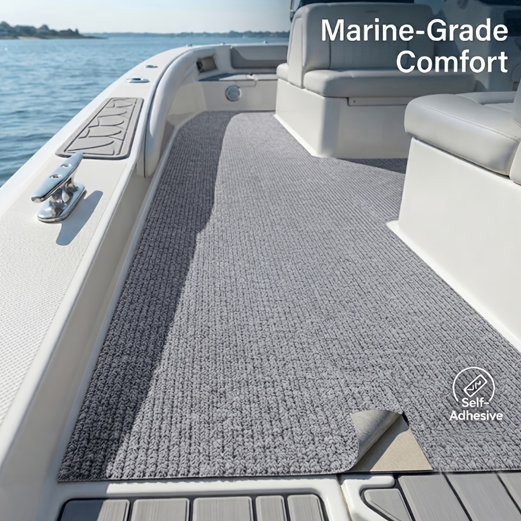 TEMU Autocollant de tapis de pont marin auto-adhésif, adapté aux yachts, bateaux rapides, ponts de navires, camping-cars, , planchers de remorques.