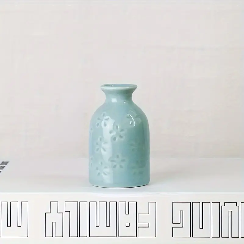 1pc Ceramic Vase Macaron Color Small Flower Vase Mini Vase - Temu