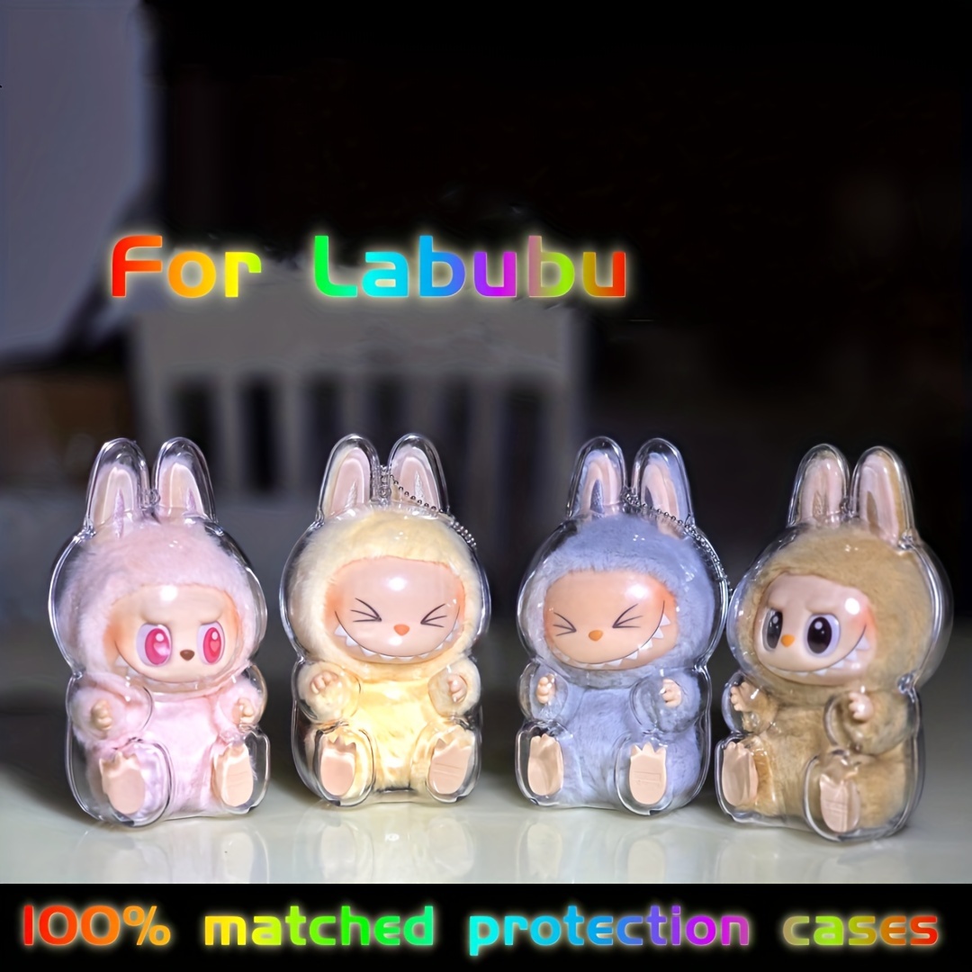 

Labubu Clear Acrylic Display Case - Dust-proof Protective Stand For Collectibles, Art Storage & Transport, Halloween Compatible