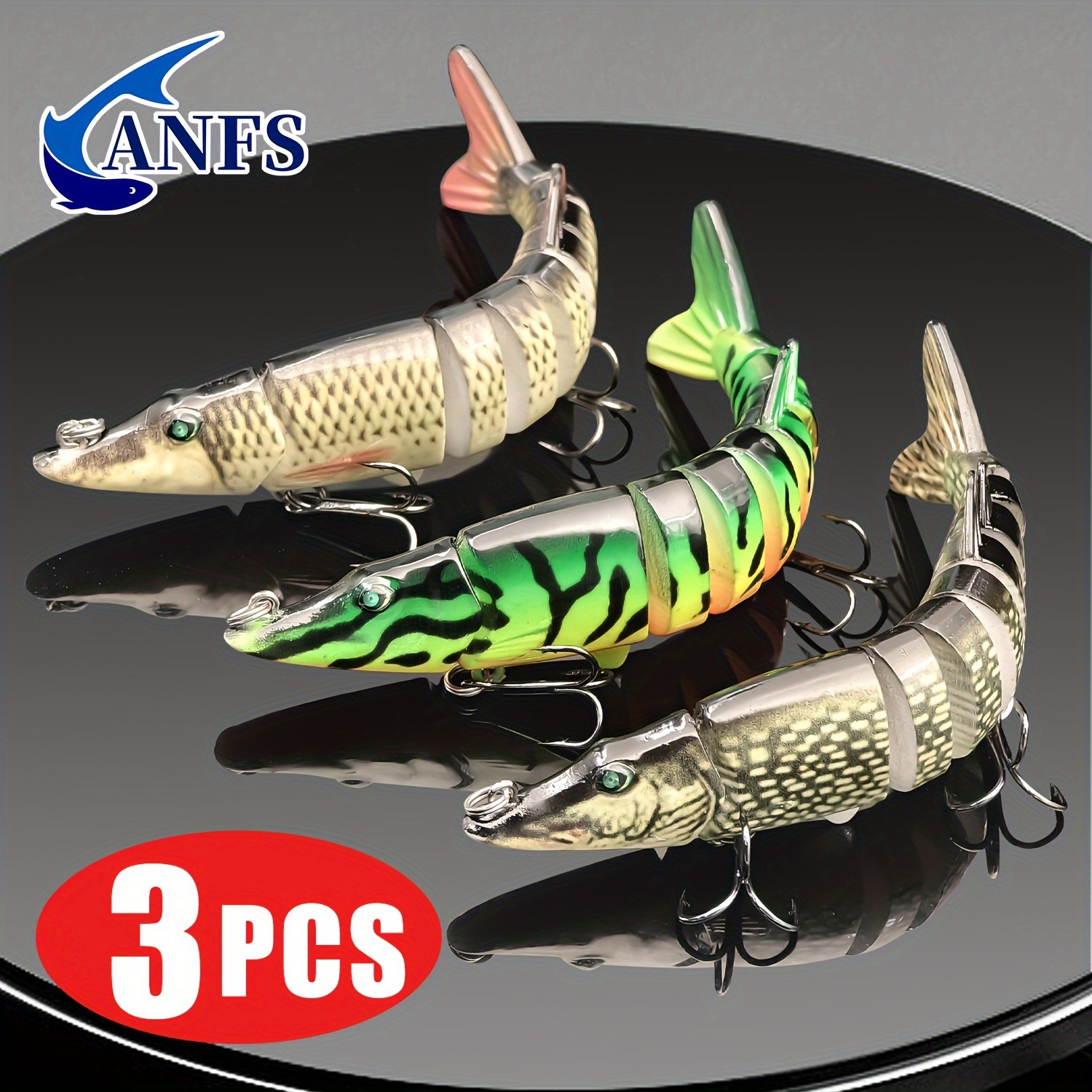 

Anfs Multi Jointed Swimbaits Fishing Lures For Bass Trout Perch Slow Sinking Lifelike Fishing Lure Kit Swimming Lures Freshwater Saltwater