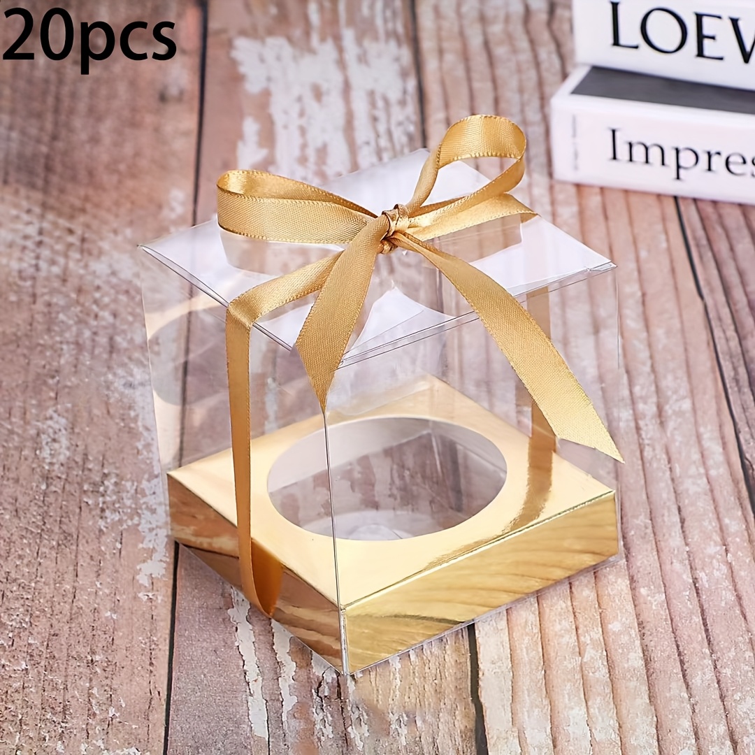 Image of 12/20folding Clear Plastic Packaging Box, Suitable For Christmas Gift Box, Christmas Decoration, Wedding Decoration, Party Gifts, Birthday Decoration And Gift Display, Halloween