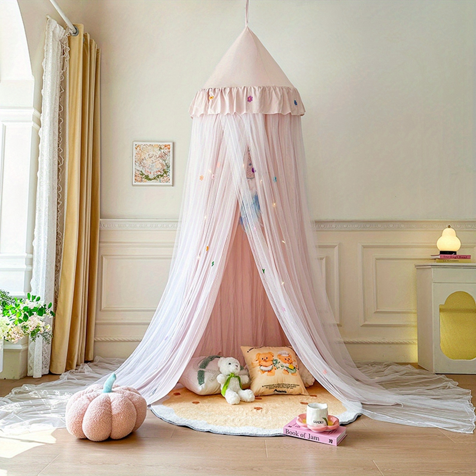 White Canopy Bed Modern Nursery Kids Bed Canopy Baby Crib Bed