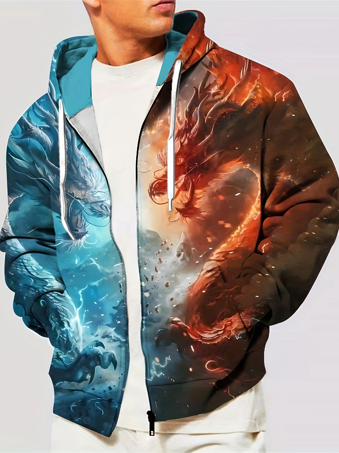 dragon print jacket sold on Temu United States