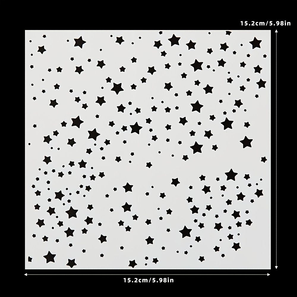 TEMU Reusable Plastic Star Stencil With Hollow Board Compatible For Diy Crafts - Suitable For Paper, Wood, Canvas Templates For Scrapbooking, Sign