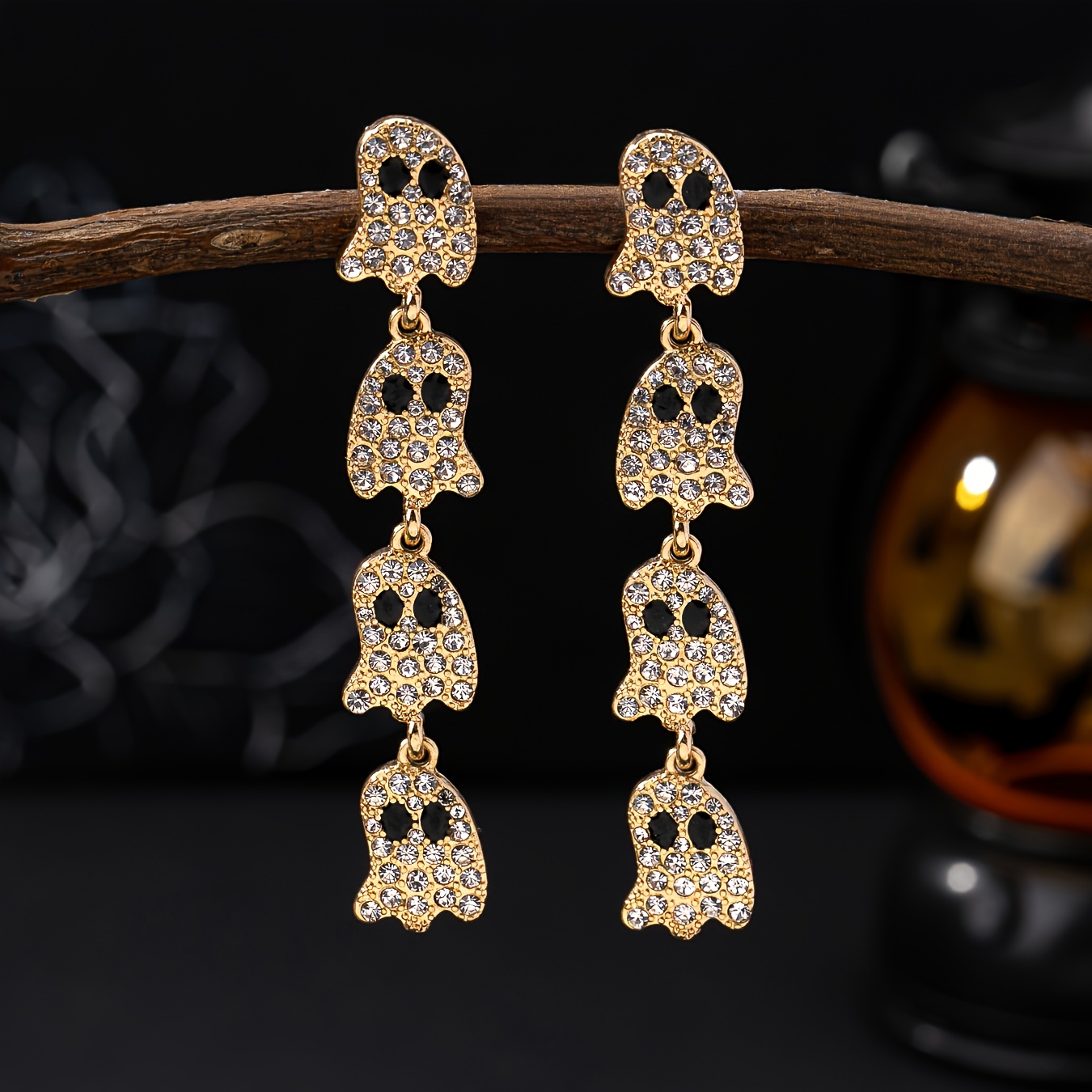 TEMU Une paire de boucles d'oreilles longues à franges faciles et mignonnes avec des strass dans un design pour et les pour femmes