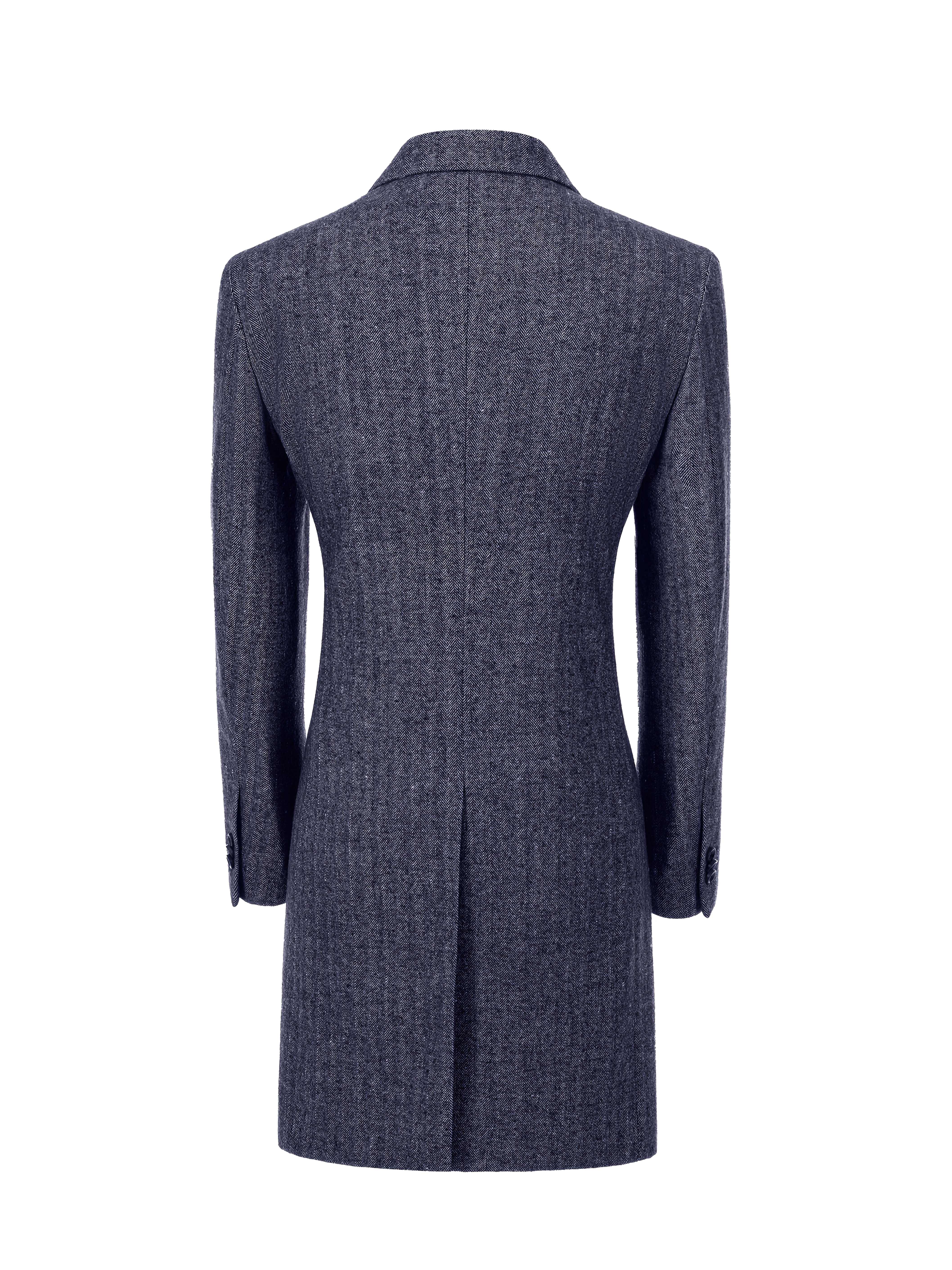 ジャケット・アウター HERRINGBONE TWEED STAND COLLAR COAT Beyond the End of Time, Steampunk Dandy Bias Victorian