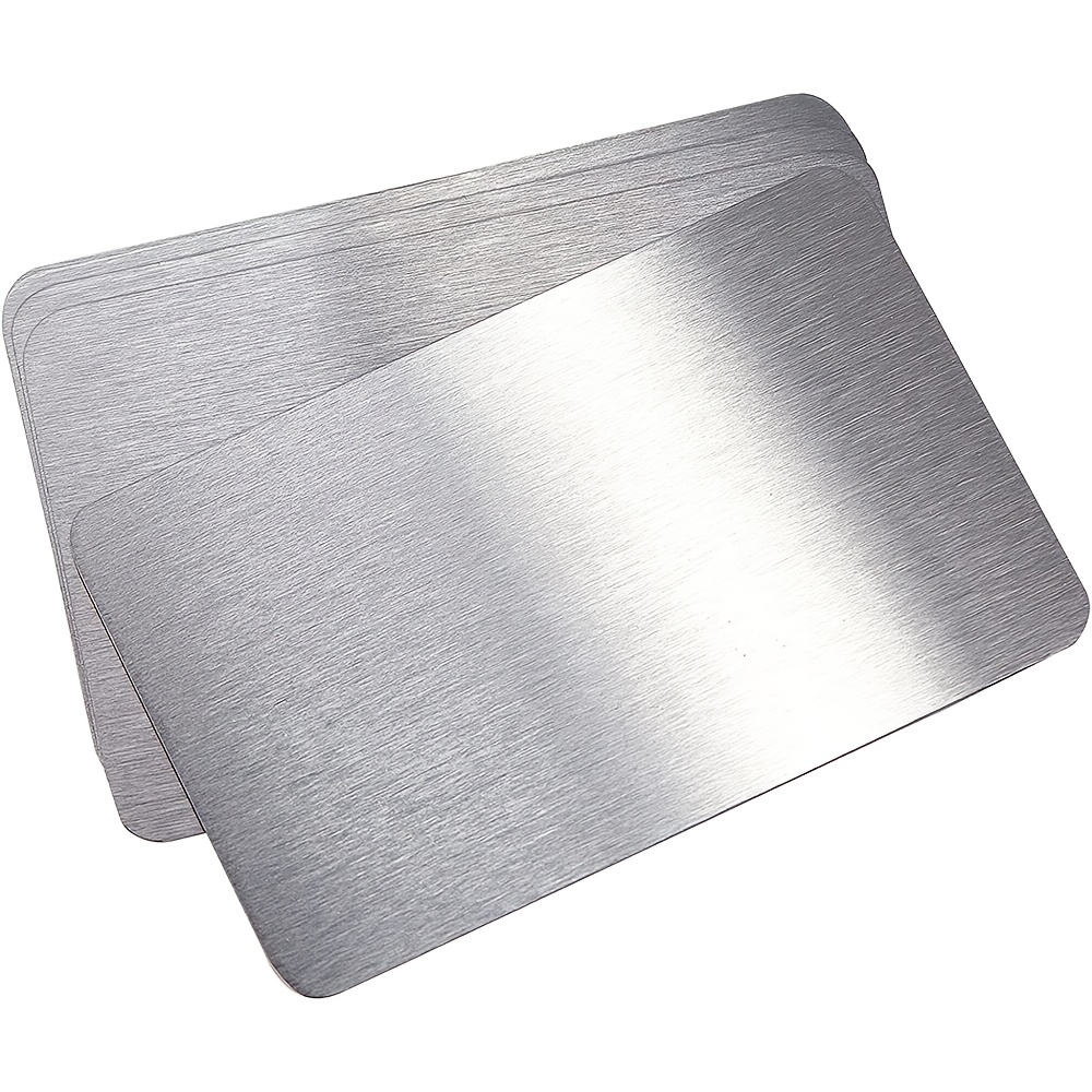 TEMU 4pcs Pack 4pcs 304 Stainless Laser-engravable Suitable For House Office, Diy Gift Plates, Laser Marking, Plates Items, Customer Gifts, Corporate