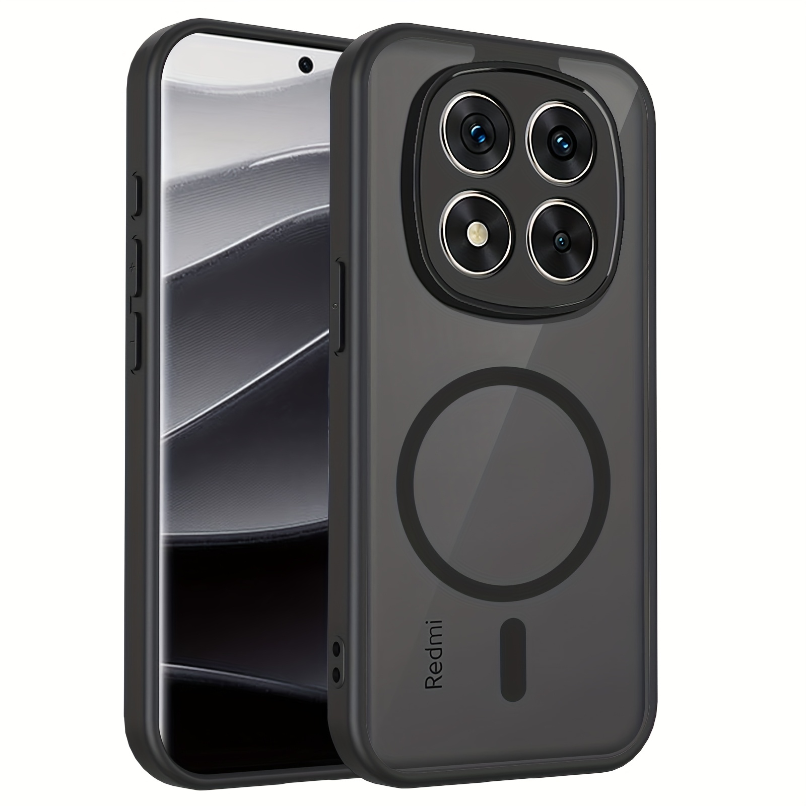 TEMU Phone Case: Matte Frosted Magnetic Phone Case Suitable For Xiaomi Redmi Note 14 Pro / Note 14 Pro Plus, With A Comfortable Frosted Feel, Simple,
