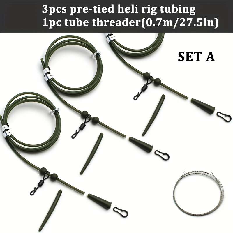 TEMU 4pcs Carp Fishing Additions Kit Hair Chod Helicopter Ronnie Rig Quick Change Swivels For Carp Fishing Terminal Tackle Equipment