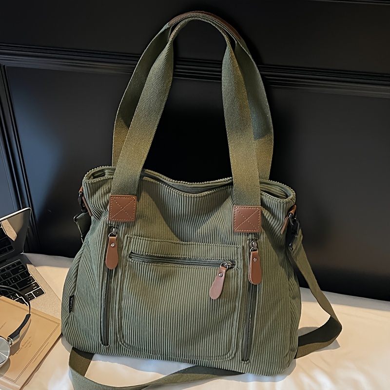 New Corduroy Fabric, High-end Fashion Women's Shoulder Bag, Versatile Textured Crossbody Bag, Removable Strap, Suitable For Short Trips, Daily , And Shopping, Perfect For Gifting