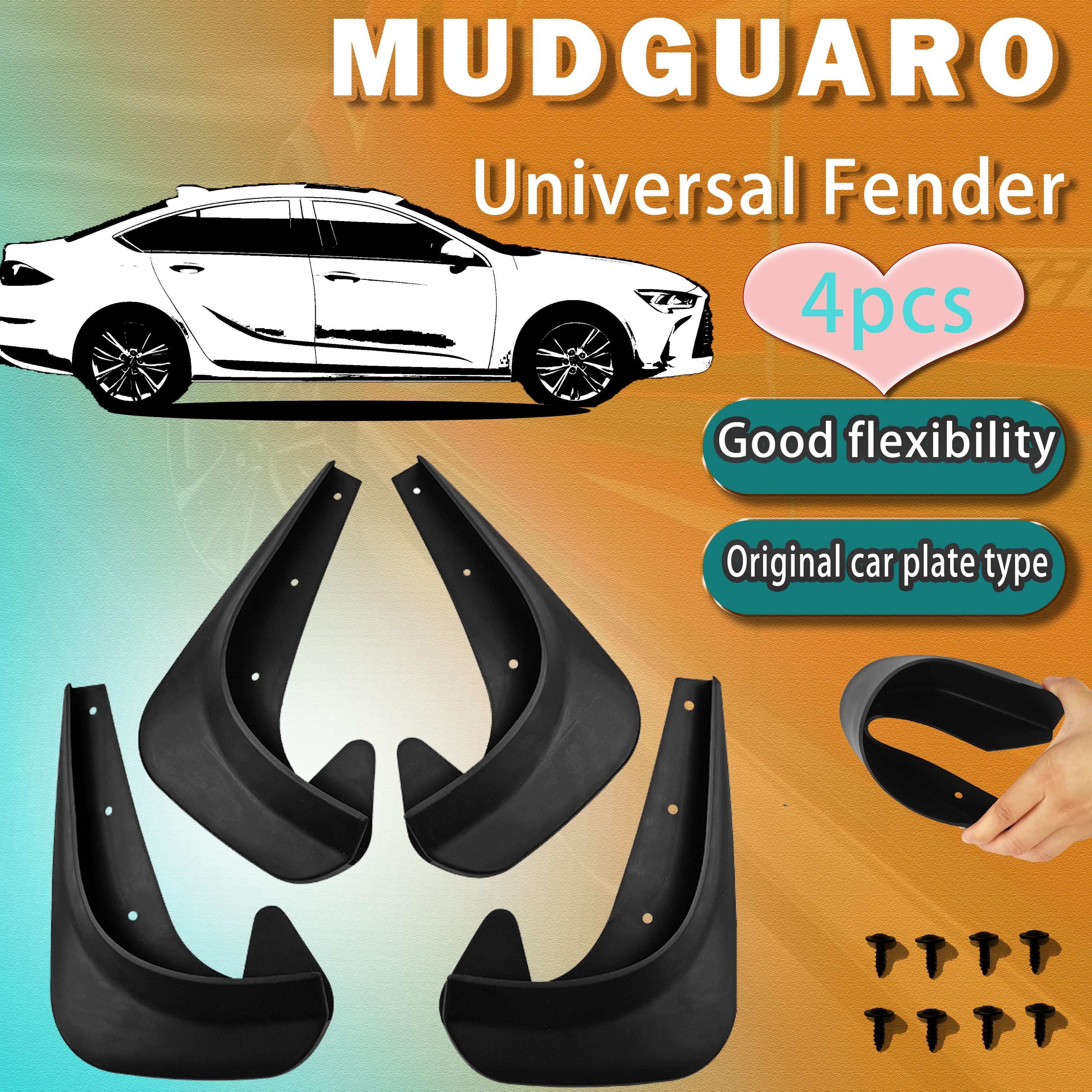 

4pcs Mudguaro Universal Car Mud Flaps Fender Mudguards - & Stylish Protection For Front & Rear Wheels - Fits Compact Sedans & - Pp Material - Not For Suvs