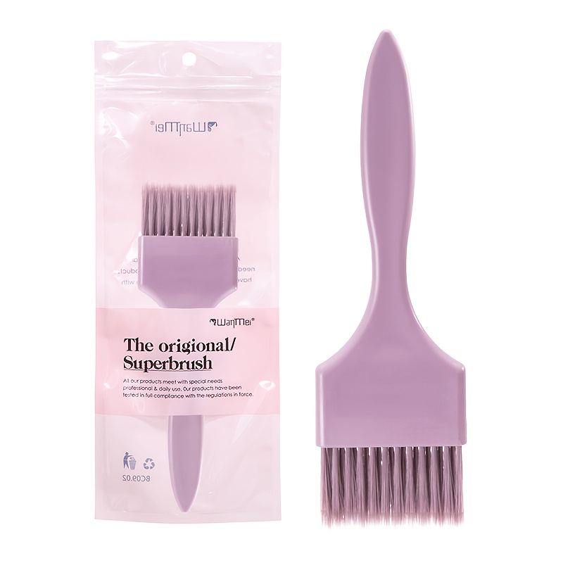 TEMU Professional Hair Dye Brush With Soft Bristles & Middle Plate - Suitable For Salon & Home Use, Perm & Hair Coloring Tool, Dye Application Brush