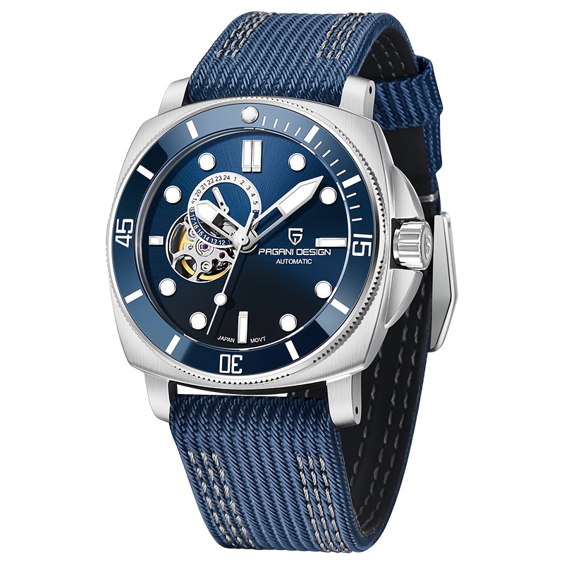 TEMU Design Men's Watches Women' Mechanical Watches Skeleton Movement Steel Luminous Sports Watches