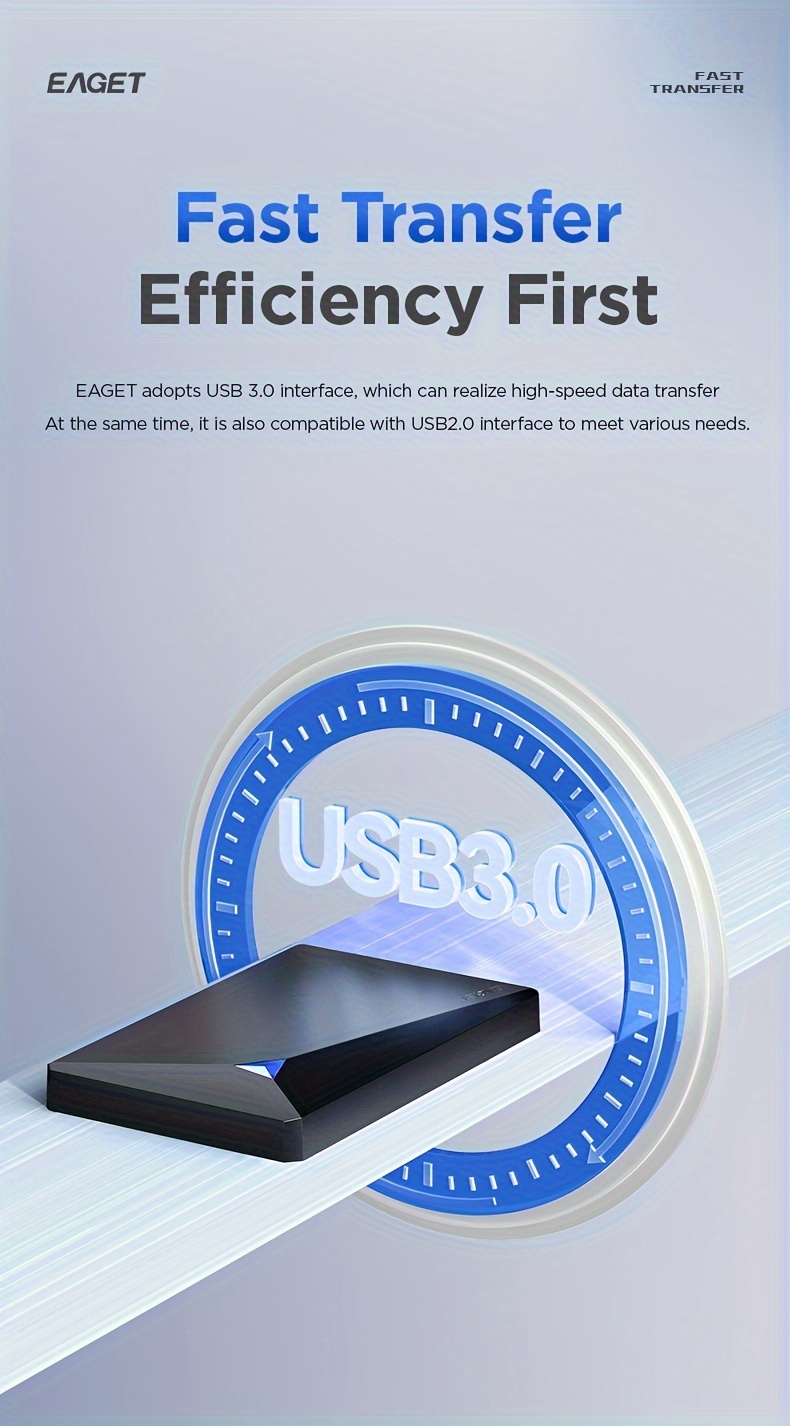 EAGET 500GB Large Storage Portable External Hard Drive, USB 3. 0 Mechanical Hard Drive for PC Laptop PS4 Xbox One Xbox Game/File/Video/Music Storage Expansion Backup 13 EAGET 500GB Large Storage Portable External Hard Drive, USB 3. 0 Mechanical Hard Drive for PC Laptop PS4 Xbox One Xbox Game/File/Video/Music Storage Expansion Backup