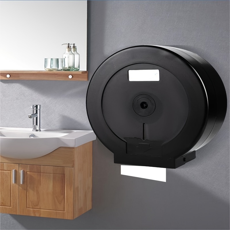 

1pc Mounted Toilet Paper Dispenser - Plastic, No-drill Or Drillable Options For Restrooms In Hotels And Public Spaces