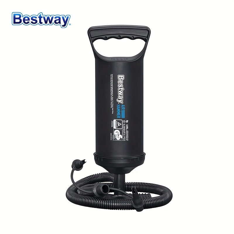 

1pc Inflatable Pump Outdoor Portable Inflatable Hand Pumpbathing Ringinflatable Bed Inflatable Pump Air Hammer Inflation Air Pump For Most Inflatables With 3 Nozzles