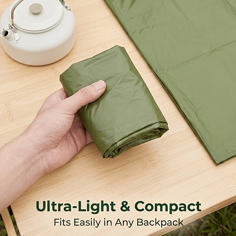 TEMU Ultra-lightweight And Compact Emergency Survival Cloak, High-quality Windproof Hooded Thermal Rain Poncho, Pocket-sized Emergency Gear, Suitable