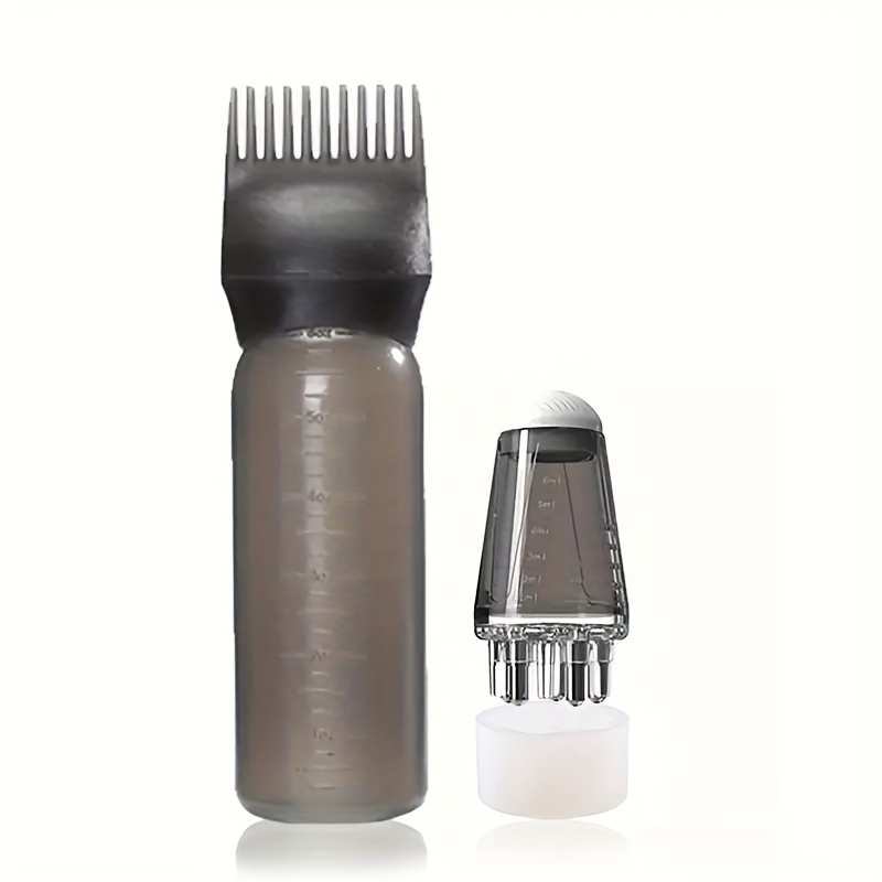 TEMU 2pcs Hair Dye Tool Set 6.09oz Hair Oil Applicator Bottle And 1ml Dil Hair Growth Comb Salon Hairdressing Tools