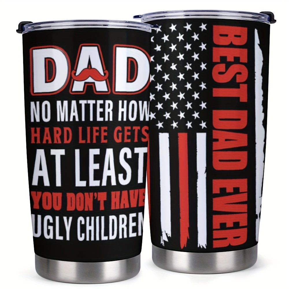 1pc Fishermen Gifts, Funny Fishing Tumbler With Lid, 20 Oz Stainless Steel  Coffee Mug For Men, American Flag Themed Cup, Easter Fishing Gifts Husband