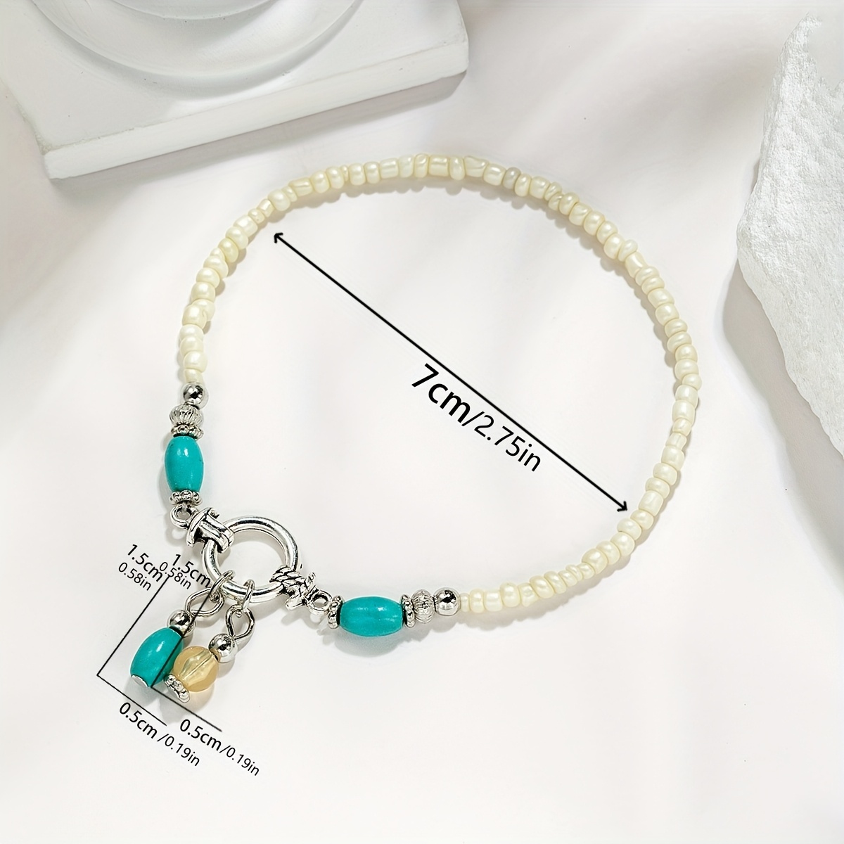 4pc Colorful Beach-Themed Ankle Bracelet Set, Gift Ready