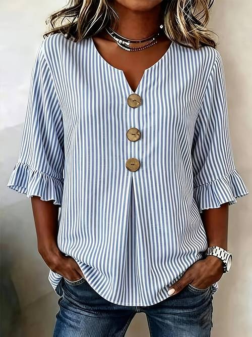 item picture plus size plus size womens vintage casual loose striped shirt