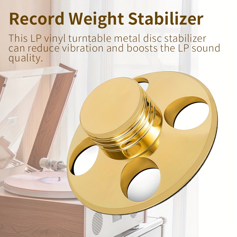 

Record Weight Phono Lp Disc , 240g Vinyl Turntable Disc Record Clamp With Bubble Leveling For Vibration , Uncharged, Aluminum Alloy, No Battery