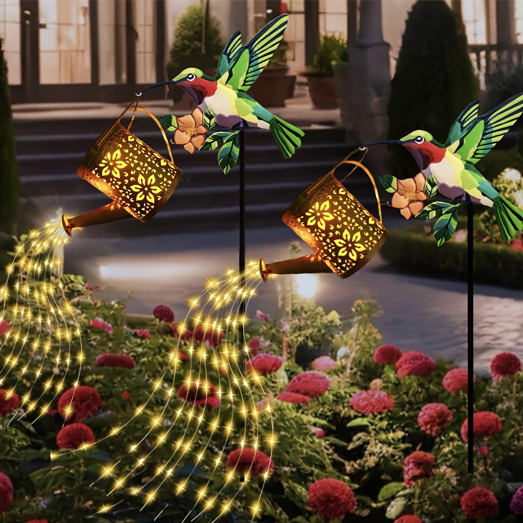 hummingbird outdoor solar lights ip65 waterproof outdoor decorative warm colorful lantern cute hanging garden lantern suitable for courtyard lawn festival decoration best gift for   Product details 3