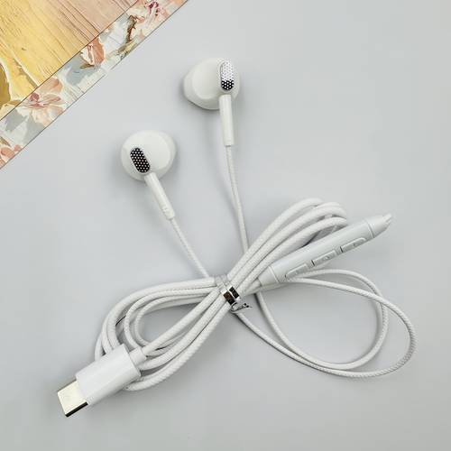 type wire control wired headset with capacitive microphone and volume control semi noise isolating wired earbuds high sound qualitycompatible with mobile phones ipod computer and all usb type