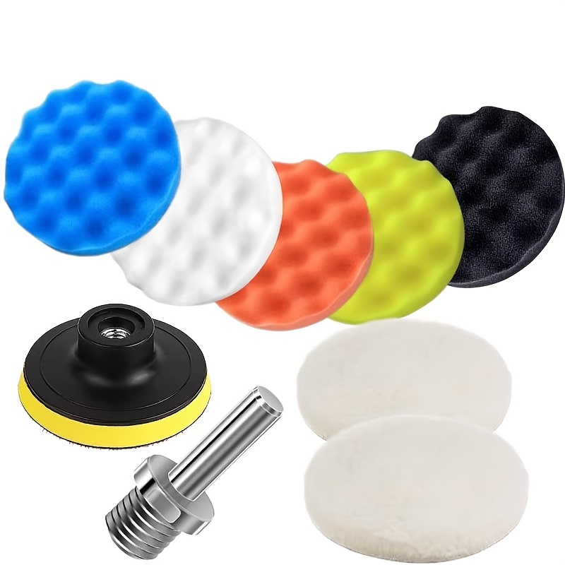 TEMU Car Polishing Pad Polishing Sponge Pad Velvet Pad Set - Suitable For Home Drills And Automatic Polishing Machines, Velvet Polishing Pads, Car