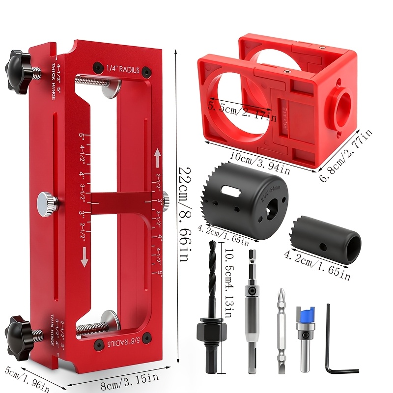 Aluminum Alloy Door Hinge Jig and Lock Installation Kit