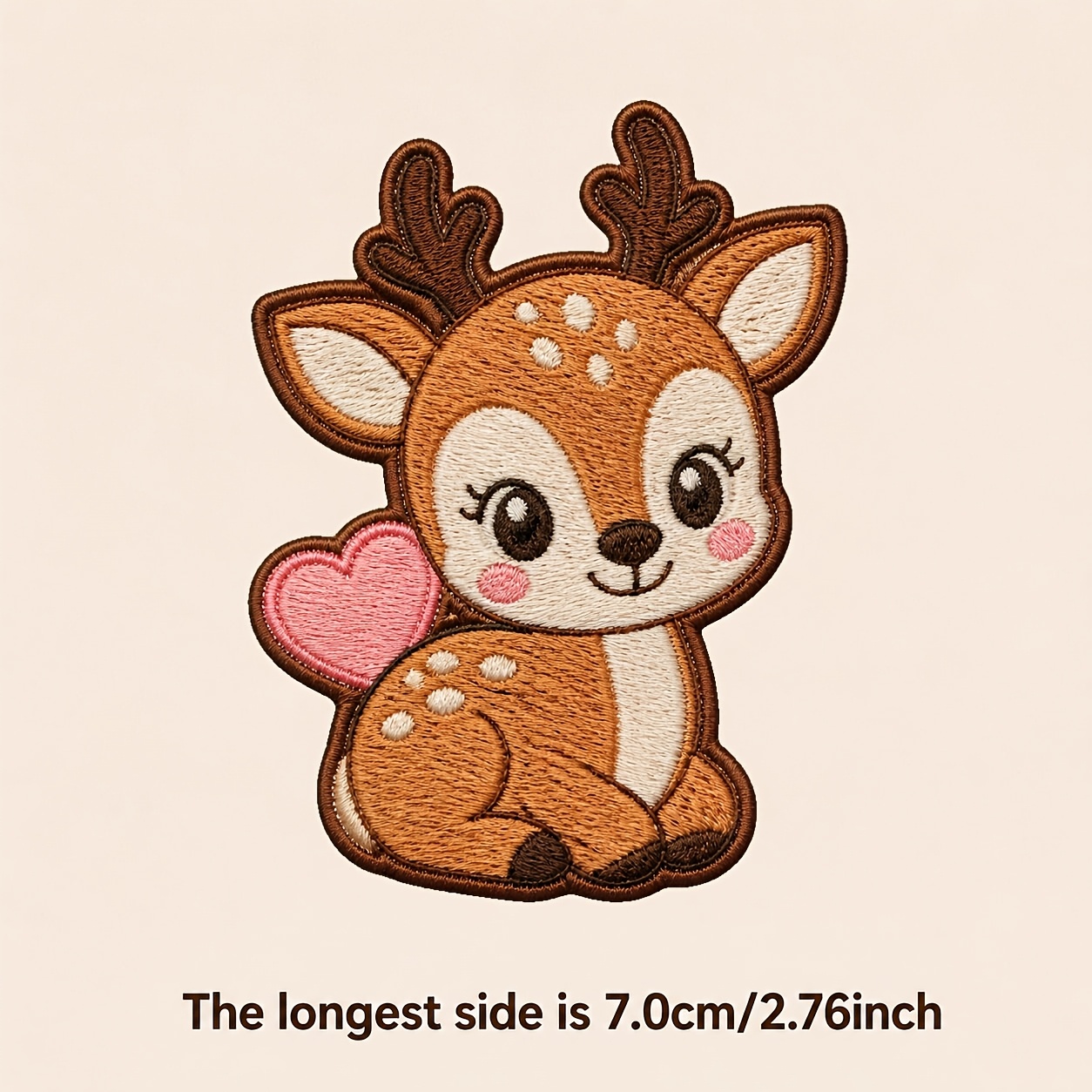 TEMU Adesivi a trasferimento termico con cartone animato animale kawaii con luce e marrone, , cuore e vintage per vestiti, , borse di tela, cuscini