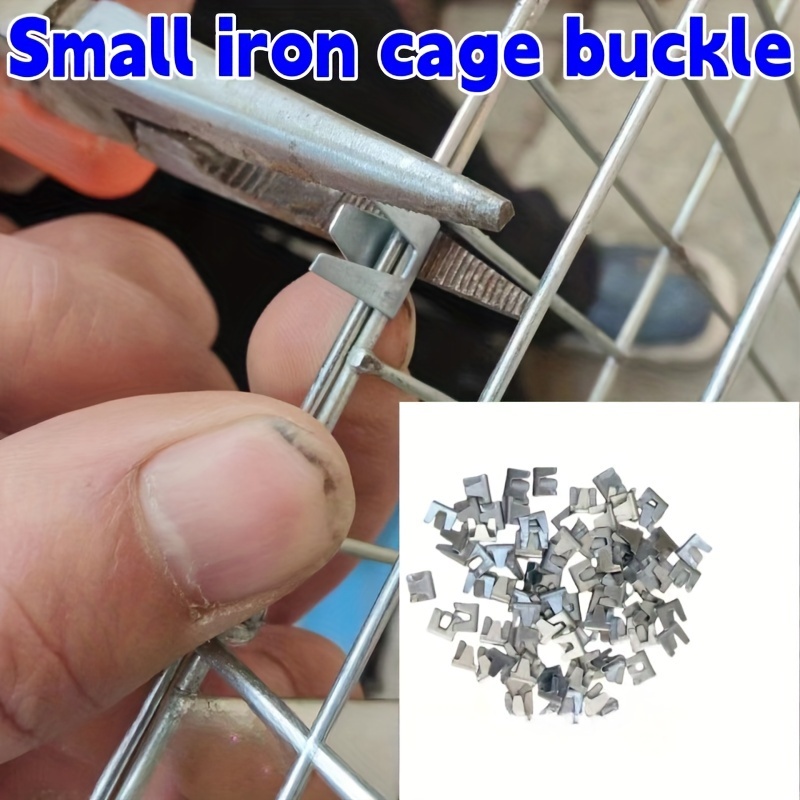 

100pcs Buckles, Iron , Rabbit Rat Buckles, Connection Clamps, For Cages