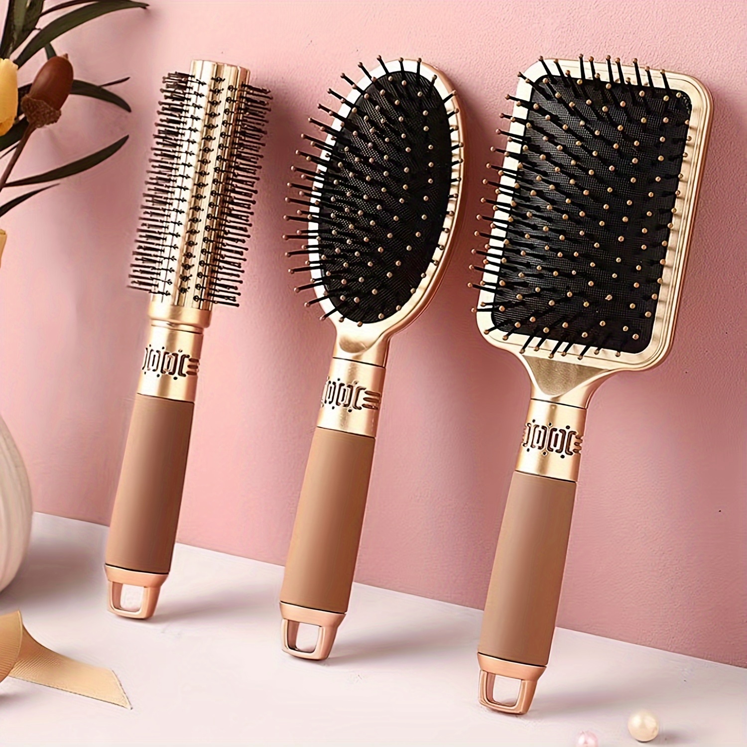 

3pcs/set Hair Styling Comb Set, Comb, Scalp Massage Hair Comb, Roller Comb, Hairdressing Comb