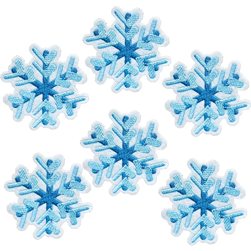 Snowflake Iron On Patch Embroidered Snowflake Iron-On Patch - Sew - Foto 8