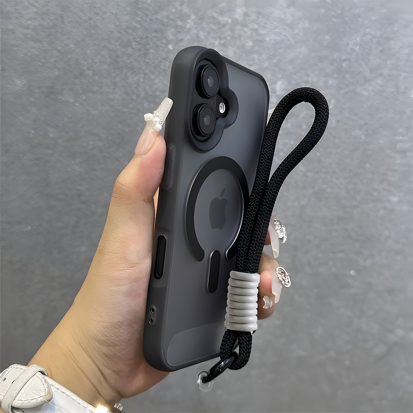 1pc mobile phone case High quality translucent frosted magnetic case for Apple mobile phone iPhone16/15/14/13/12/11