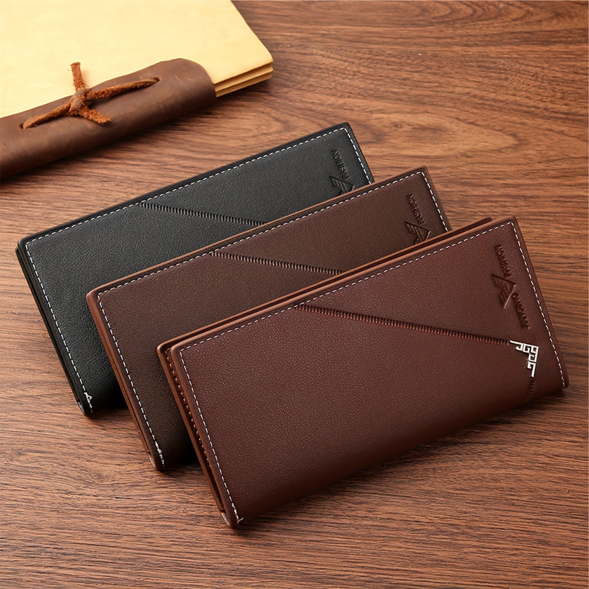 

Leather Wallet With Money Clip & Id Holder - Multiple Card Slots, Stylish For