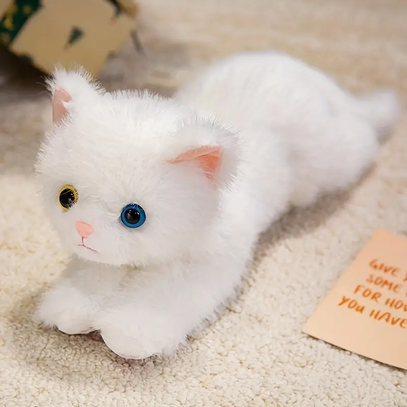 Peluche de gato – Muñecas de juguete suave cojín 50 cm | Posición de reposo realista gatito de peluche para niños niñas cumpleaños adultos del estrés dormitorio lugar de trabajo viaje interior Peluche de gato – Muñecas de juguete suave cojín 50 cm | Posición de reposo realista gatito de peluche para niños niñas cumpleaños adultos del estrés dormitorio lugar de trabajo viaje interior