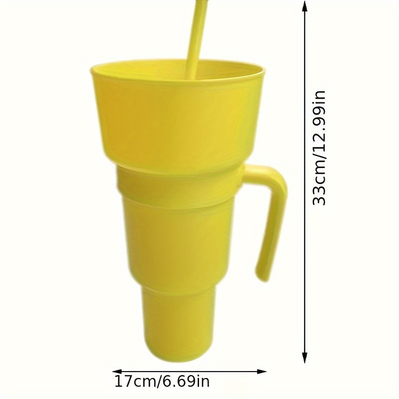 1PC Stadium Tumbler Popcorn Large Cup Snack Cup Multifunctional Cups 1000Ml